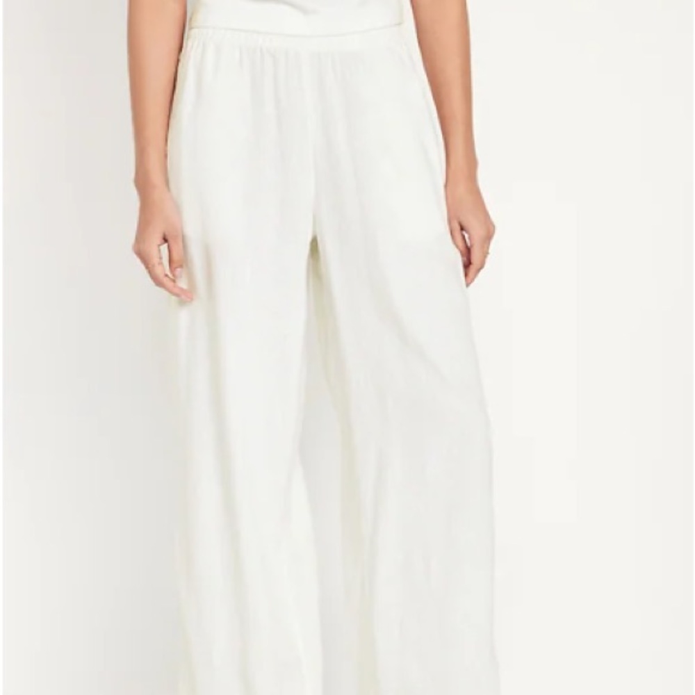 NWT Old Navy Linen Wide-Leg Pants
